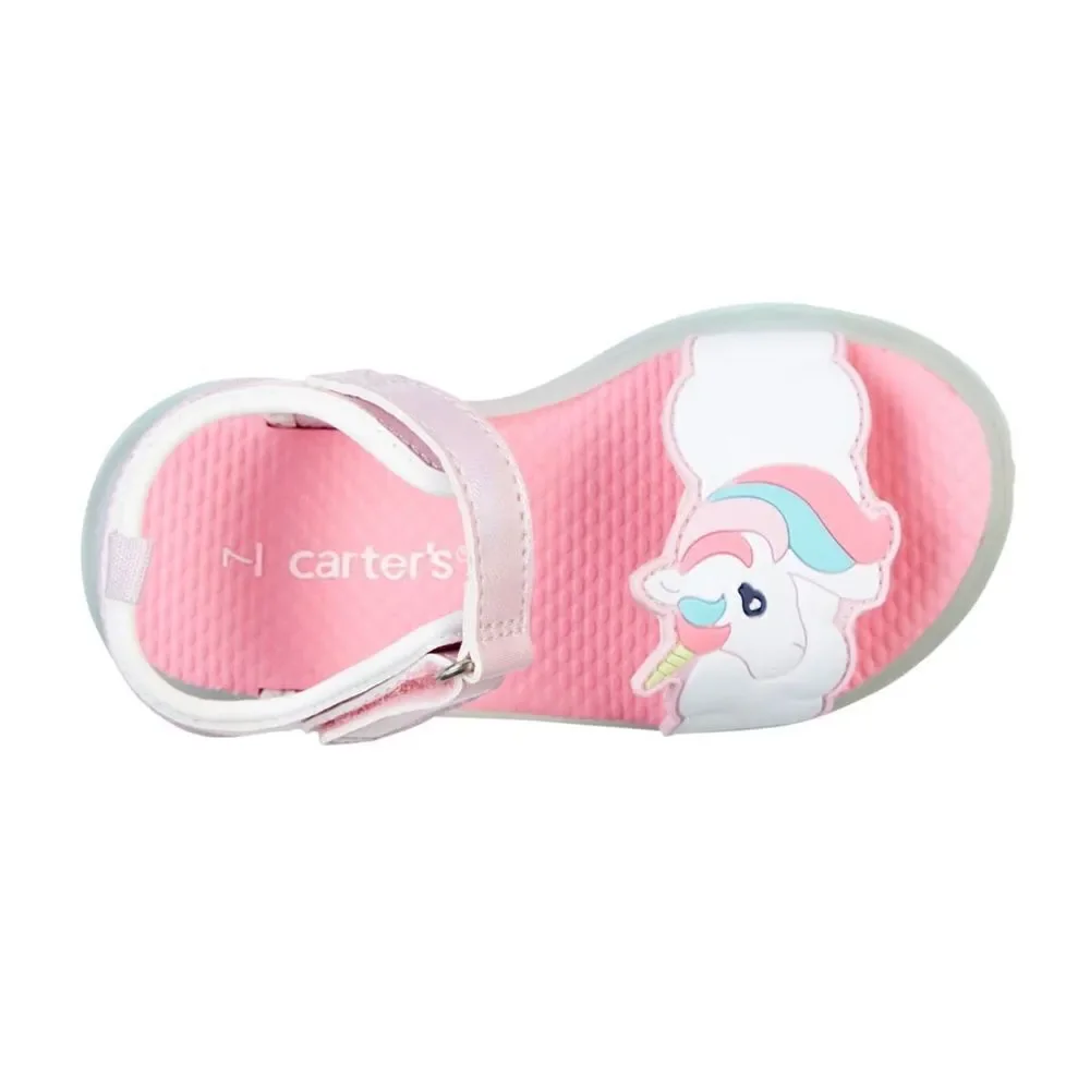Carters GIRLS SIZE 7T Dreamy Unicorn Light-Up Sole Sandals